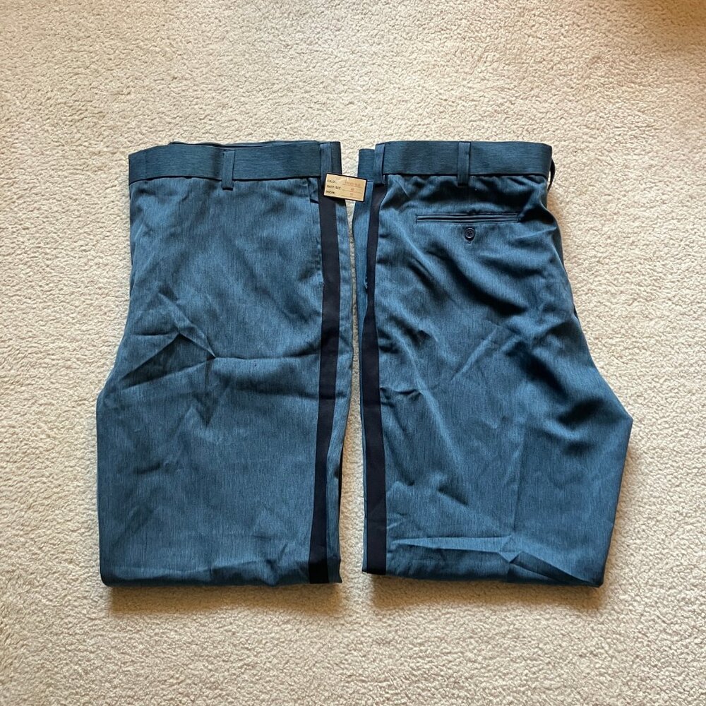 2 PAIRS Brand new French Blue uniform trousers with navy stripe